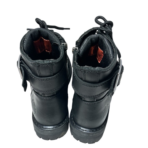 Harley-Davidson WOMEN'S Sylewood Black Leather Moto Riding Boots Size 8.5 - Picture 13 of 16